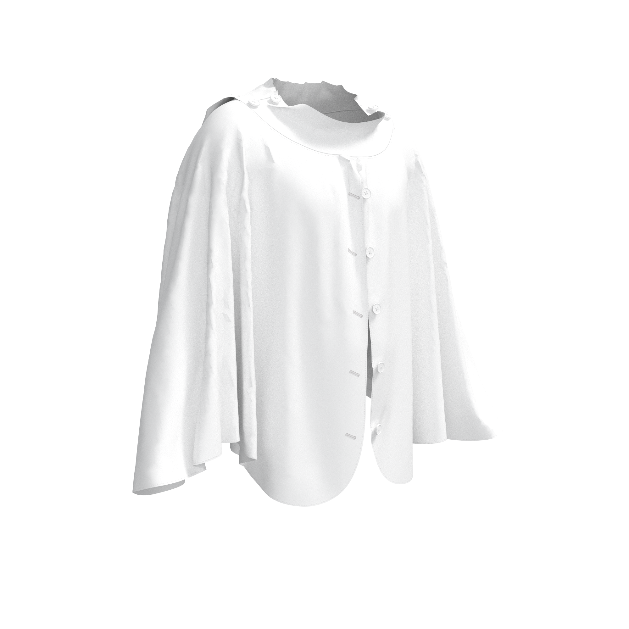 Asymmetric Poncho Tunic Mockup with Statement Drape preview