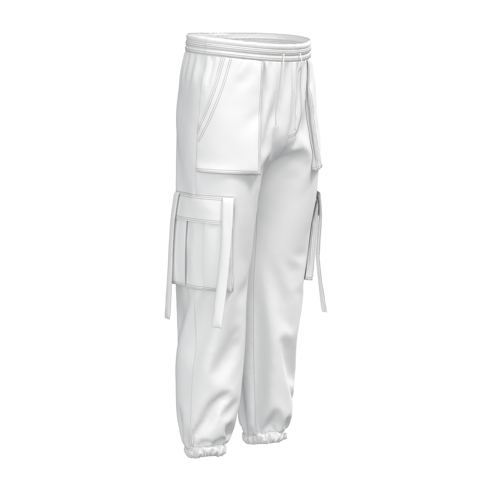 Technical Tapered Pants Mockup with Utility Streetwear Profile preview