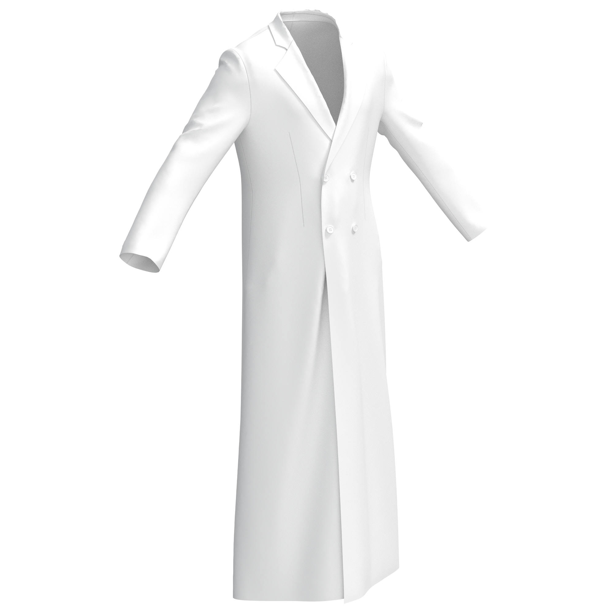 Dramatic Longline Coat Mockup with Elevated Collar Silhouette preview