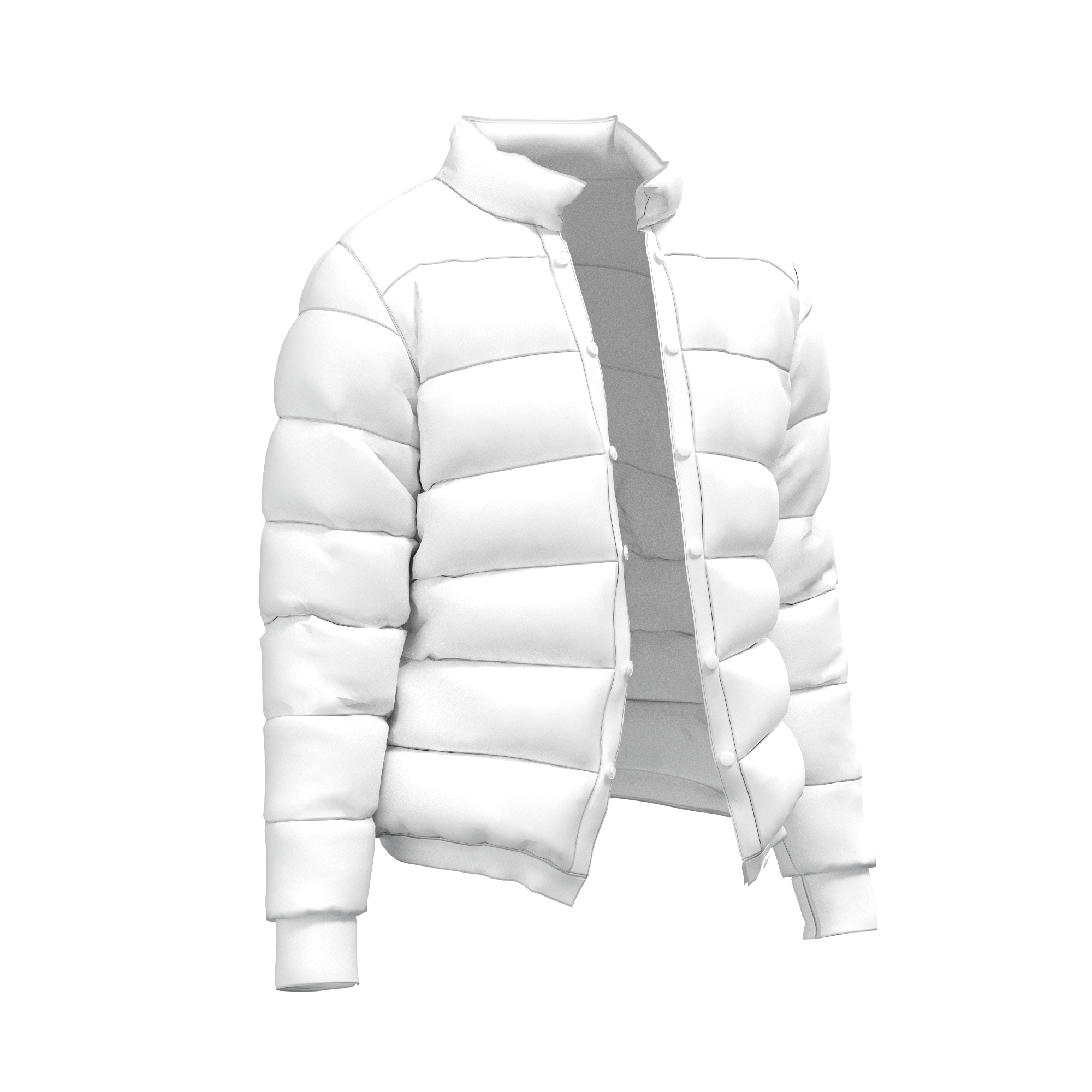 Quilted Puffer Jacket Mockup for Winterwear Branding Concepts preview