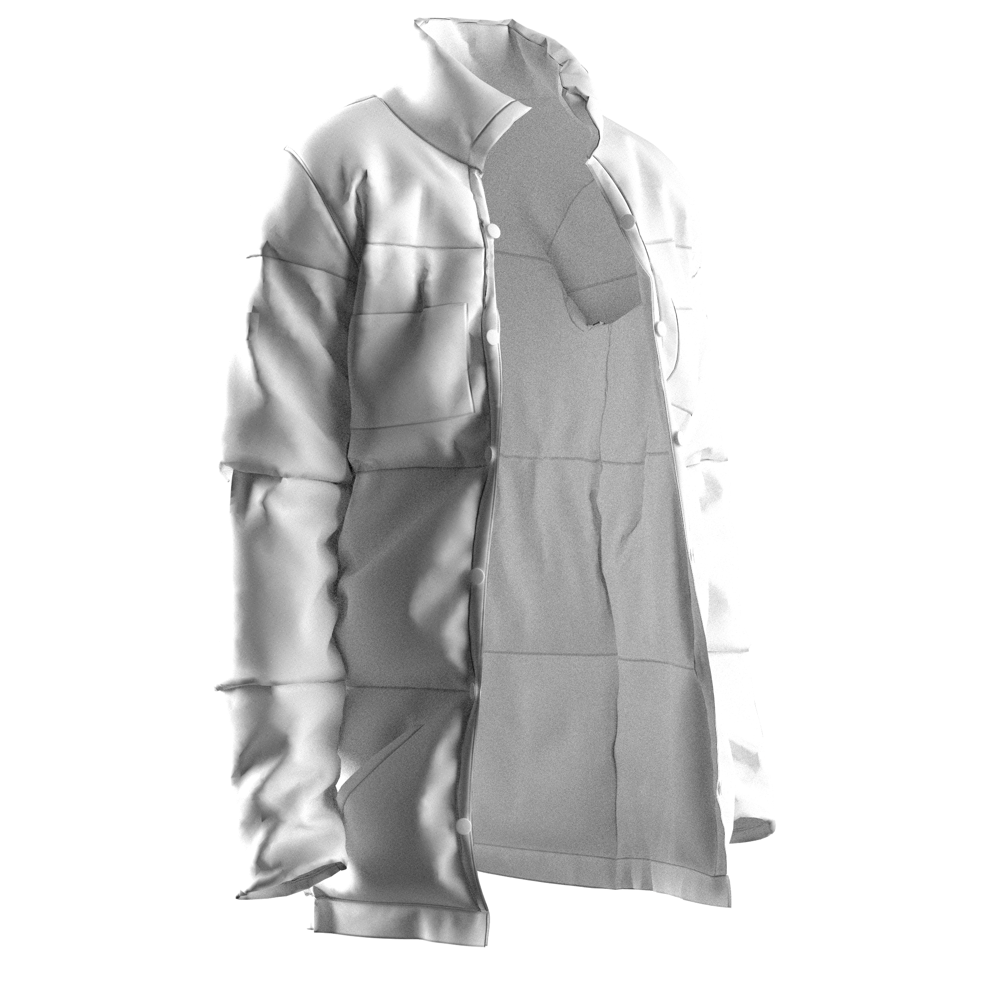 Quilted Shirt Jacket Mockup with Lightweight Layering Silhouette preview