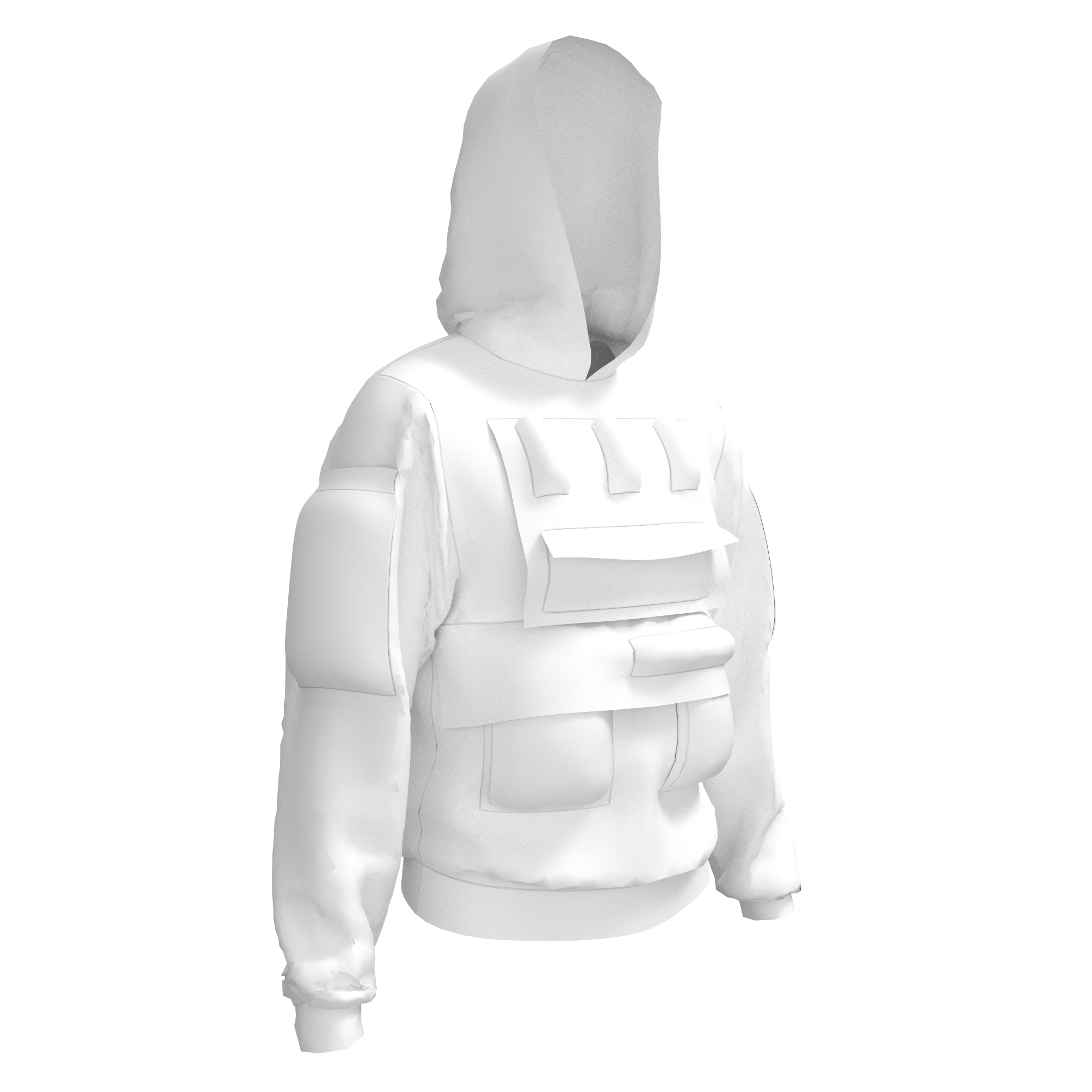 Utility Pocket Hoodie Mockup with Tactical Cargo Details preview